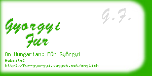 gyorgyi fur business card