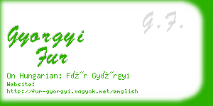 gyorgyi fur business card